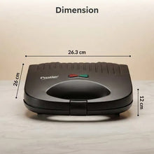 Prestige PGFSP Spatter Coated Non-Stick Sandwich Toaster (Black, 800W)