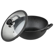 Vinod Legacy Pre-Seasoned Cast Iron Kadai with Glass Lid (3.3 L)