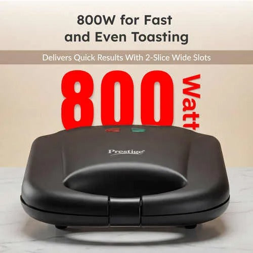 Prestige PSMFB Sandwich Toaster (Black, 800W)