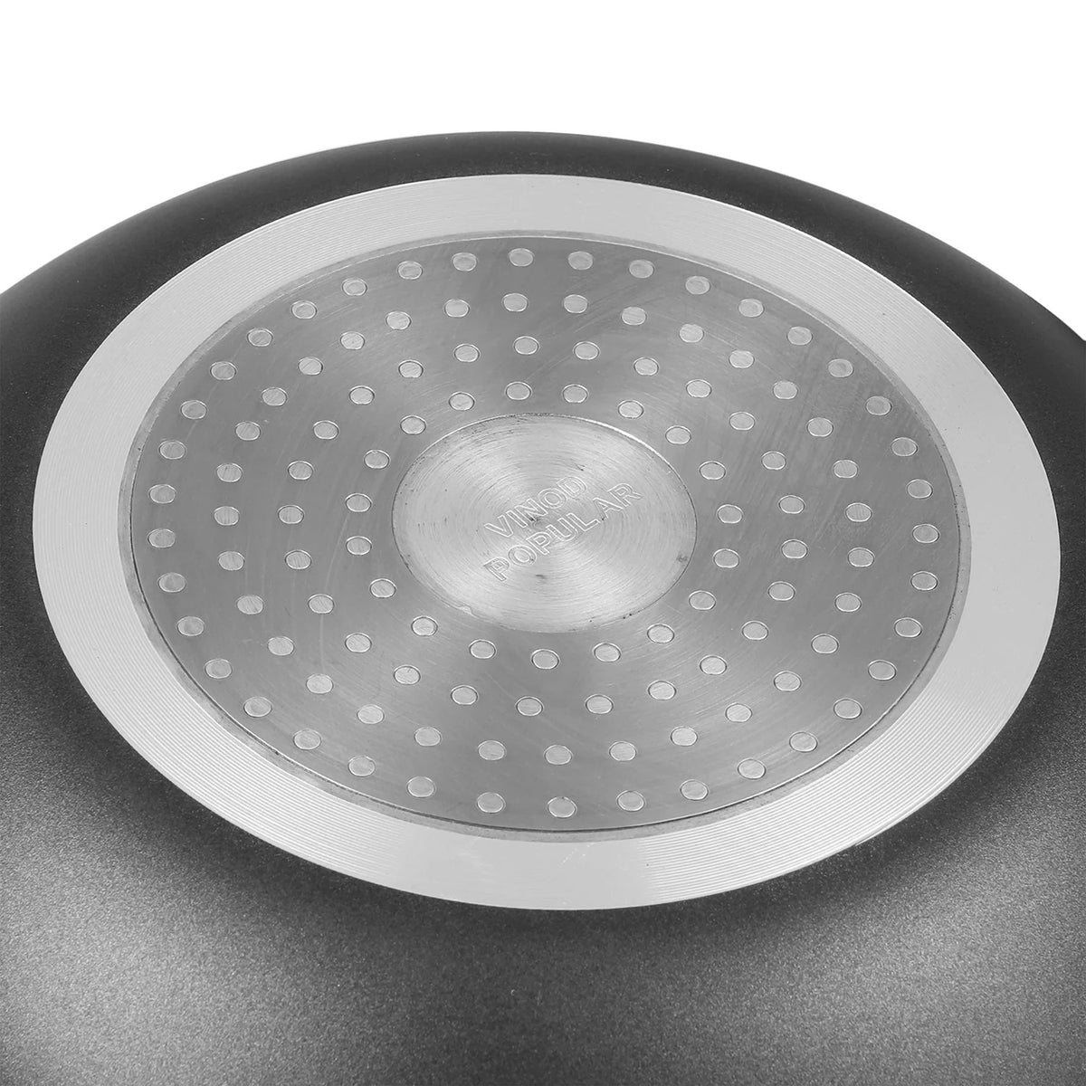 Vinod Zest Ceramica Kadai with Glass Lid, Induction Friendly, (3.3 L)