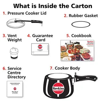 Hawkins Contura Black Pressure Cooker (3 Litre, Hard Anodised) (CB 30)