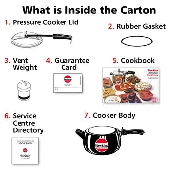 Hawkins Contura Black Pressure Cooker (5 Litre, Hard Anodised) (CB 50)