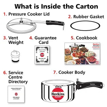 Hawkins Classic Pressure Cooker (2 Litre, Aluminium Pressure Cooker) (CL 20)