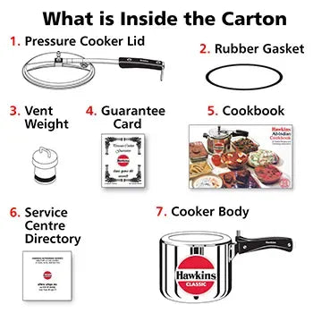 Hawkins Classic Pressure Cooker (3 Litre, Aluminium Pressure Cooker) (CL 3T)