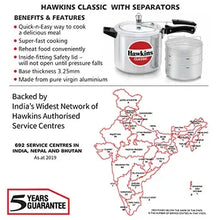 Hawkins Classic Pressure Cooker with Separator Set (6.5 Litre, Aluminium Pressure Cooker) (CL 66)