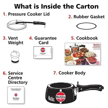 Hawkins Contura Black XT Pressure Cooker (1.5 Litre, Induction Compatible) (CXT 15)