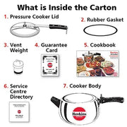 Hawkins Contura Pressure Cooker (5 Litre, Aluminium Pressure Cooker) (HC 50)
