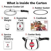 Hawkins Contura Pressure Cooker (6.5 Litre, Aluminium Pressure Cooker) (HC 65)