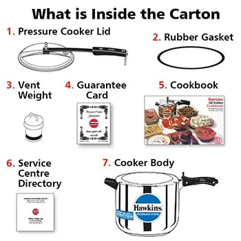 Hawkins Stainless Steel Pressure Cooker (10 Litre, Induction Compatible) (HSS 10)