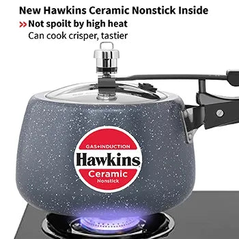 Hawkins Ceramic Pressure Cooker (3 Litre, Induction Compatible) (ICC 30)