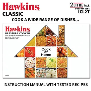 Hawkins Classic Induction Pressure Cooker (2 Litre, Aluminium Pressure Cooker) (ICL 2T)