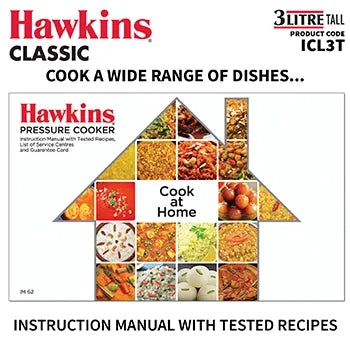 Hawkins Classic Induction Pressure Cooker (3 Litre, Aluminium Pressure Cooker) (ICL 3T)