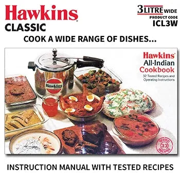 Hawkins Classic Induction Wide Pressure Cooker (3 Litre, Aluminium Inner Lid Cooker) (ICL 3W)