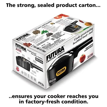 Hawkins Futura Hard Anodised Pressure Cooker (2 Litre, Induction Compatible) (IFP 20)