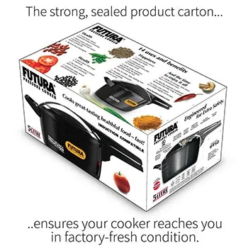 Hawkins Futura Hard Anodised Pressure Cooker (5 Litre, Induction Compatible) (IFP 50)