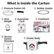 Hawkins Miss Mary Pressure Cooker (5 Litre, Aluminium Pressure Cooker) (MM 50)