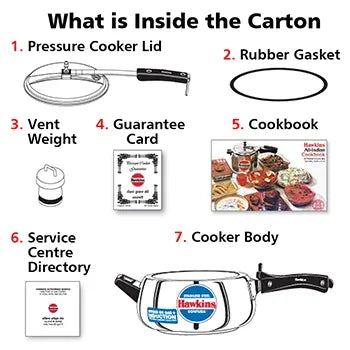 Hawkins Stainless Steel Contura Pressure Cooker (3.5 Litre, Induction Compatible) (SSC 35)