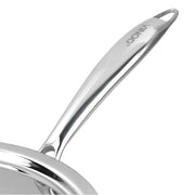 Vinod Platinum Triply Stainless Steel Deep Frypan with Lid, Induction Friendly (20 cm)