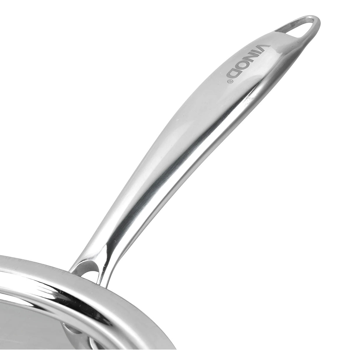 Vinod Platinum Triply Stainless Steel Deep Frypan with Lid, Induction Friendly (22 cm)