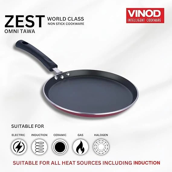 Vinod Zest Non-Stick Dosa Tawa, Induction Friendly (28 cm)