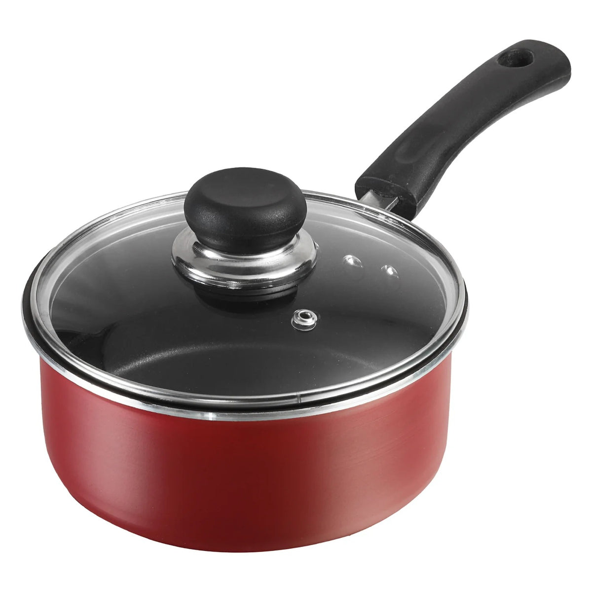 Vinod Zest Non-Stick Saucepan with Glass Lid, Induction Friendly (1.6 L)
