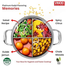 Vinod Platinum Triply Stainless Steel Kadai with Lid, Induction Friendly (5.5 L)