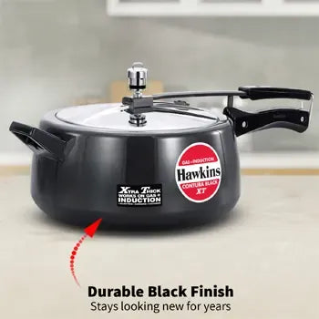 Hawkins Contura Black XT Pressure Cooker (6.5 Litre, Induction Compatible) (CXT 65)