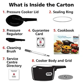 Hawkins Futura Hard Anodised Pressure Cooker (3 Litre, Inner Lid Pressure Cooker) (FP 30)