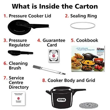 Hawkins Futura Hard Anodised Pressure Cooker (7 Litre, Inner Lid Pressure Cooker) (FP 7T)