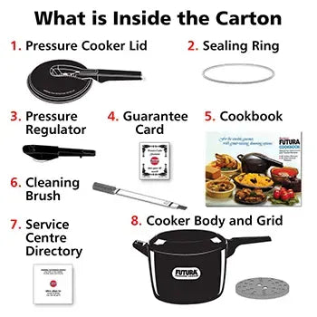 Hawkins Futura Hard Anodised Pressure Cooker (9 Litre, Inner Lid Pressure Cooker) (FP 90)