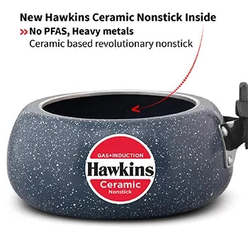 Hawkins Ceramic Pressure Cooker (2 Litre, Induction Compatible) (ICC 20)
