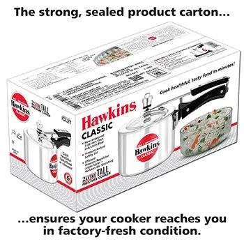 Hawkins Classic Induction Pressure Cooker (2 Litre, Aluminium Pressure Cooker) (ICL 2T)