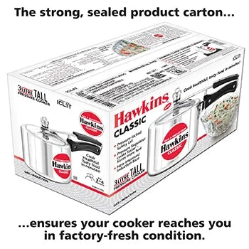 Hawkins Classic Induction Pressure Cooker (3 Litre, Aluminium Pressure Cooker) (ICL 3T)