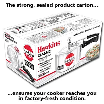 Hawkins Classic Induction Wide Pressure Cooker (3 Litre, Aluminium Inner Lid Cooker) (ICL 3W)