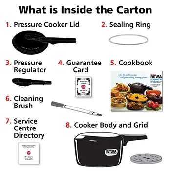 Hawkins Futura Hard Anodised Pressure Cooker (2 Litre, Induction Compatible) (IFP 20)