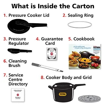 Hawkins Futura Hard Anodised Pressure Cooker (6 Litre, Induction Compatible) (IFP 60)