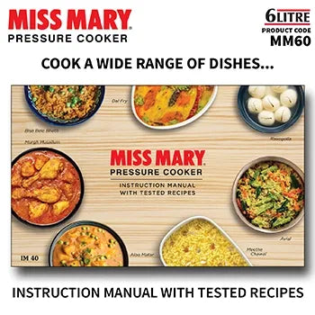 Hawkins Miss Mary Pressure Cooker (6 Litre, Aluminium Pressure Cooker) (MM 60)