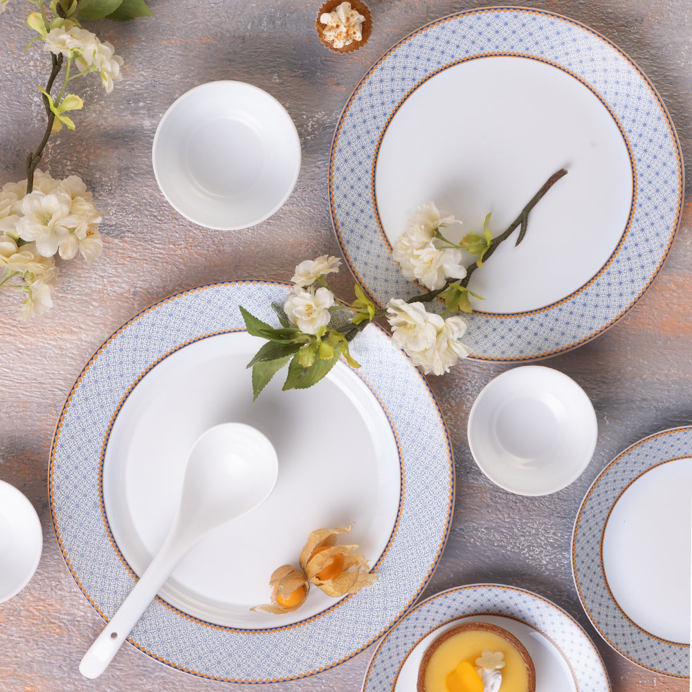 Larah by Borosil Kosmia Premia Opalware Dinner Set – 37 Pieces - image 3