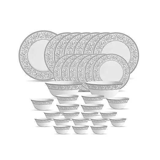 La Opala Diva Sovrana Persian Silver 35 Piece Dinner Set