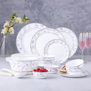 Larah by Borosil Grandeur Premia Opalware Dinner Set – 37 Pieces - product image 1