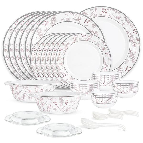 Larah by Borosil Grandeur Premia Opalware Dinner Set – 37 Pieces - product image 2