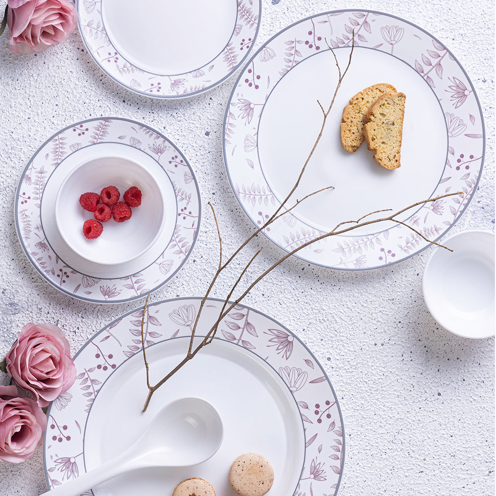 Larah by Borosil Grandeur Premia Opalware Dinner Set – 37 Pieces - product image 3