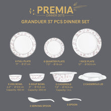 Larah by Borosil Grandeur Premia Opalware Dinner Set – 37 Pieces - product image 4