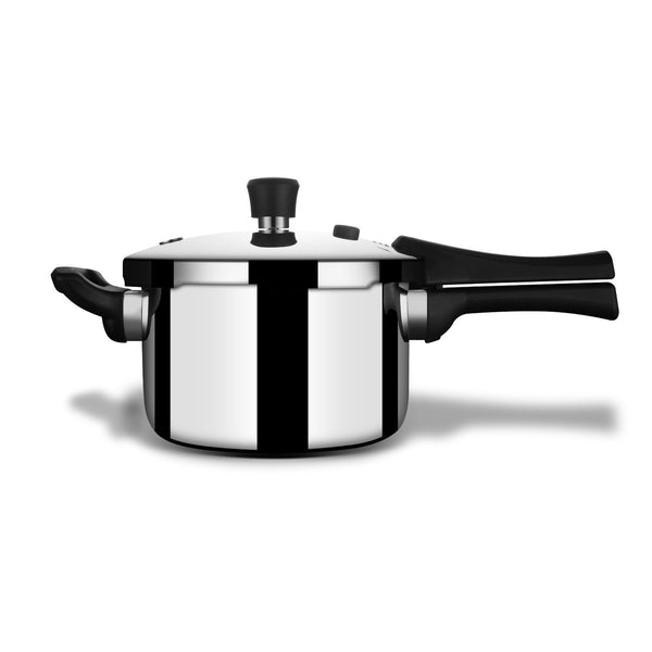 Stahl Xpress 5 Litre Broad Triply Stainless Steel Outer Lid Pressure Cooker ISI Certified Induction Compatible Serves 4–6