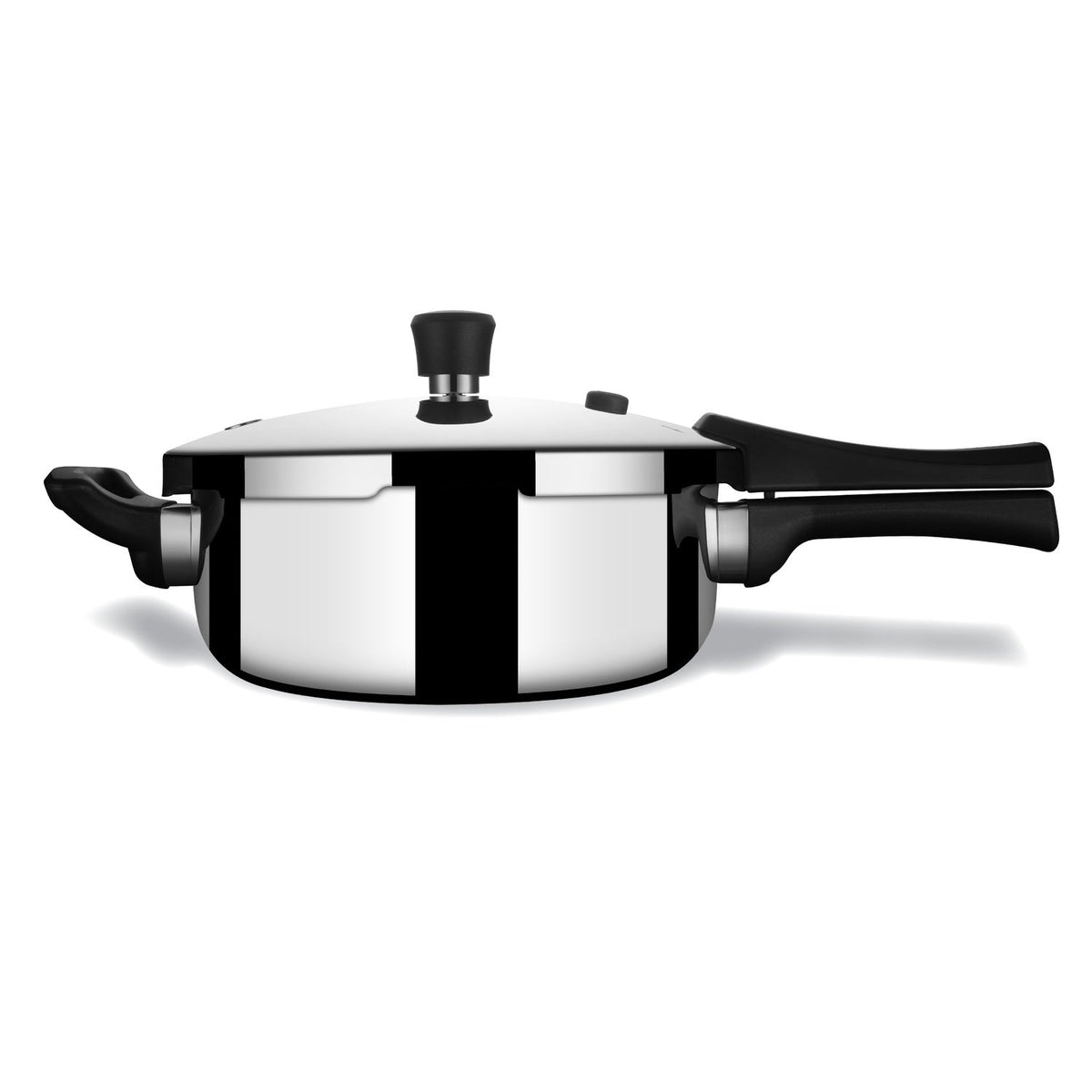 Stahl Xpress 3.5 Litre Triply Stainless Steel Cooker Pan Inner Lid Pressure Cooker Pan ISI Certified Induction Compatible Serves 3–5