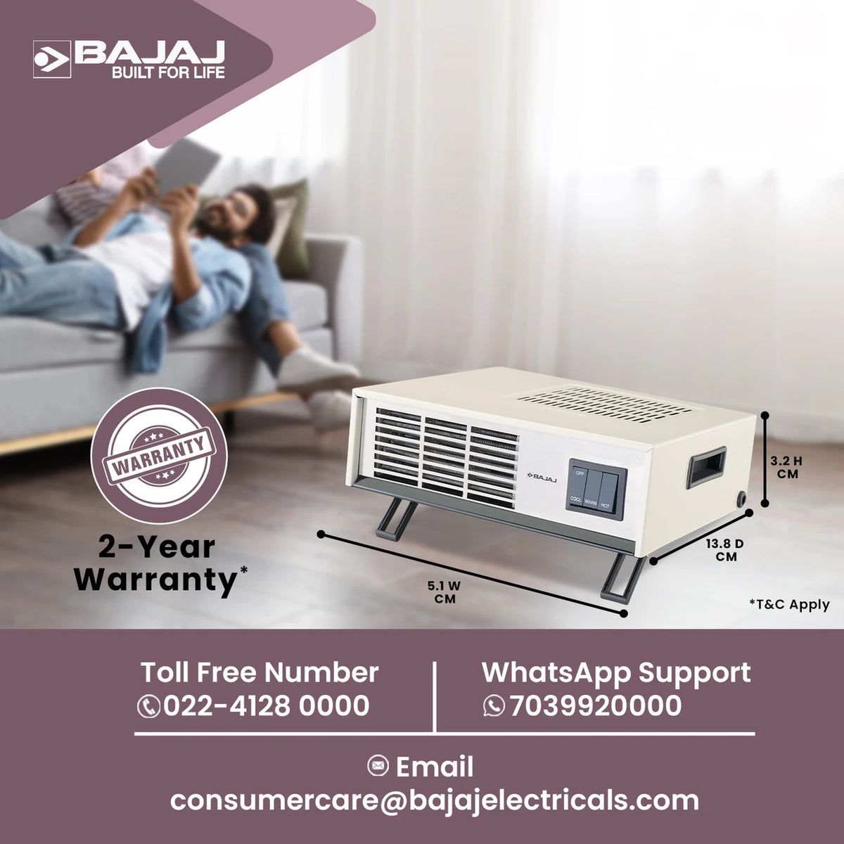Bajaj Blow Hot Room Heater