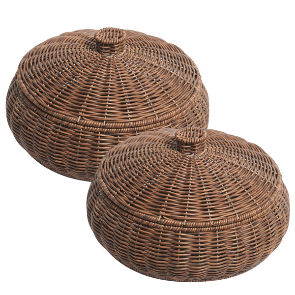 Wooden Bucket With Lid Set Of 2 - Image 2