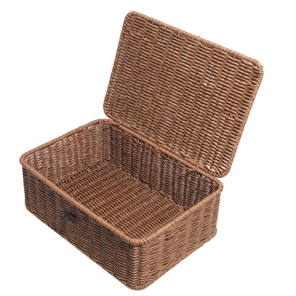 Wooden Basket With Lid Large - Image 3