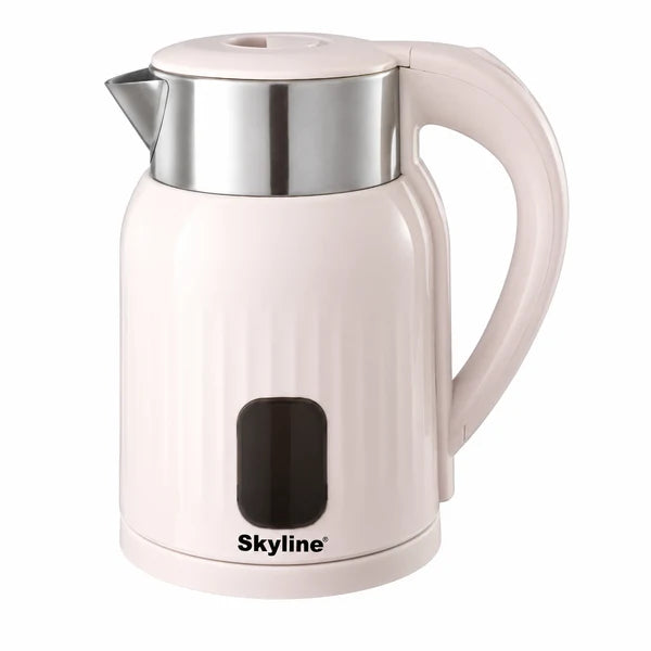 Skyline VTL-6500 Double-Wall Electric Kettle, Grey (1.8L, 1500W)