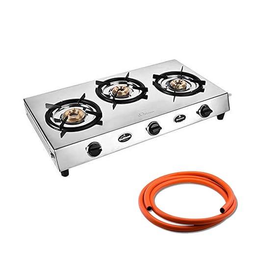 Bonus Sunflame 3 Burner Stainless Steel Gas Stove